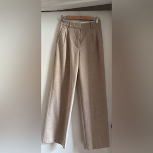 Aritzia Wilfred Tan Effortless Pants Sz 4